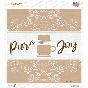 Coffee Pure Joy Wholesale Novelty Square Sticker Decal