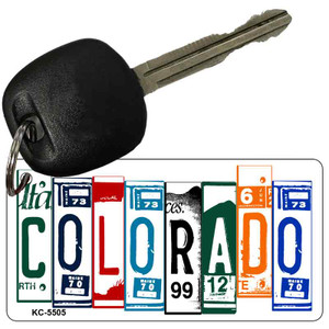 Colorado License Plate Art Metal Novelty Key Chain