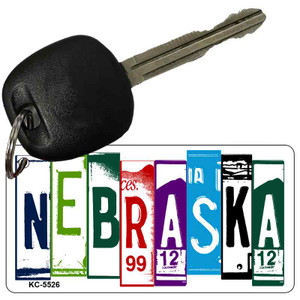 Nebraska License Plate Art Metal Novelty Key Chain