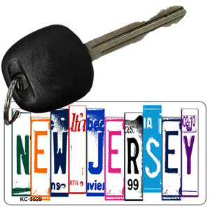 New Jersey License Plate Art Metal Novelty Key Chain