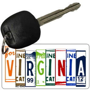 Virginia License Plate Art Metal Novelty Key Chain