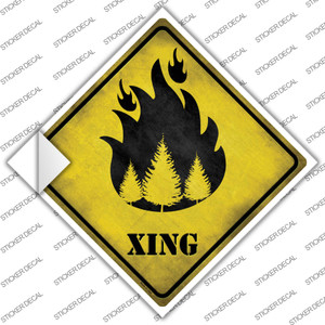 Forest Fire Xing Wholesale Novelty Diamond Sticker Decal