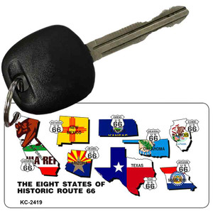 Eight States Route 66 Novelty Wholesale Key Chain