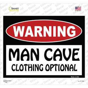 Man Cave Clothing Optional Wholesale Novelty Rectangle Sticker Decal