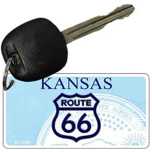 Kansas Shield Route 66 Novelty Wholesale Key Chain