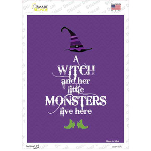 Witch And Monsters Wholesale Novelty Rectangle Sticker Decal