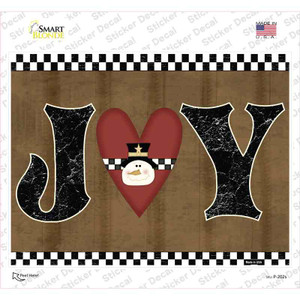 Joy Snowman Wholesale Novelty Rectangle Sticker Decal