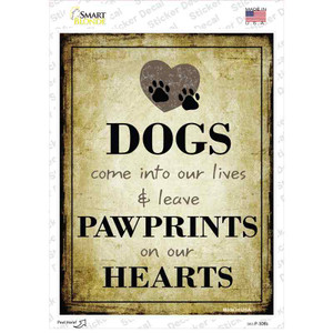 Paw Prints On Our Hearts Wholesale Novelty Rectangle Sticker Decal