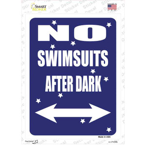 No Swimsuits After Dark Wholesale Novelty Rectangle Sticker Decal