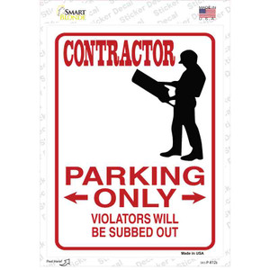 Contractor Only Wholesale Novelty Rectangle Sticker Decal