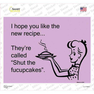 I hope you like the new recipe Wholesale Novelty Rectangle Sticker Decal