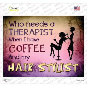 Coffee And Hair Stylist Wholesale Novelty Rectangle Sticker Decal