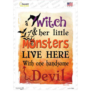 Witch Monsters Devil Wholesale Novelty Rectangle Sticker Decal