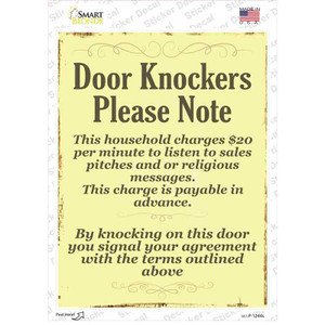 Door Knockers Wholesale Novelty Rectangle Sticker Decal