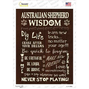 Australian Shepherd Hound Wisdom Wholesale Novelty Rectangle Sticker Decal