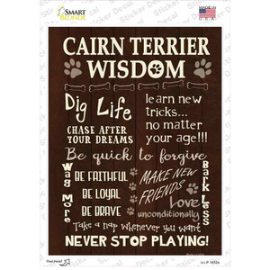 Cairn Terrier Wisdom Wholesale Novelty Rectangle Sticker Decal