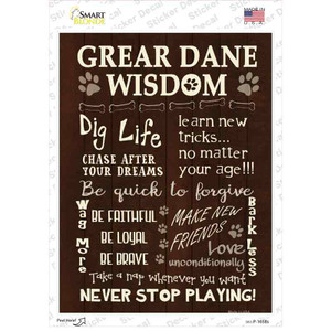 Great Dane Wisdom Wholesale Novelty Rectangle Sticker Decal