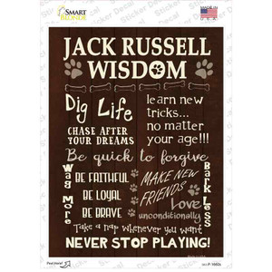 Jack Russell Wisdom Wholesale Novelty Rectangle Sticker Decal