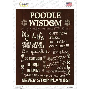 Poodle Wisdom Wholesale Novelty Rectangle Sticker Decal