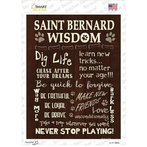 Saint Bernard Wisdom Wholesale Novelty Rectangle Sticker Decal