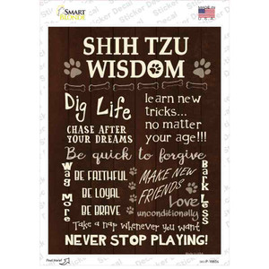 Shih Tzu Wisdom Wholesale Novelty Rectangle Sticker Decal