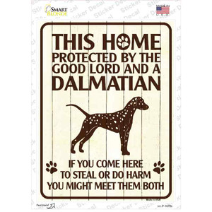 Protected By A Dalmatian Wholesale Novelty Rectangle Sticker Decal