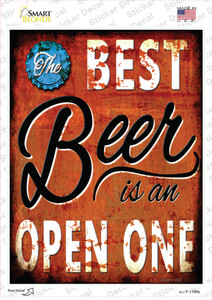 Best Beer is an Open One Wholesale Novelty Rectangle Sticker Decal