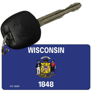 Wisconsin State Flag Wholesale Novelty Key Chain