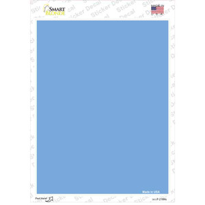 Solid Light Blue Wholesale Novelty Rectangle Sticker Decal