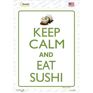 Keep Calm Eat Sushi Wholesale Novelty Rectangle Sticker Decal