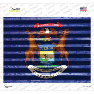 Michigan Flag Wholesale Novelty Rectangle Sticker Decal