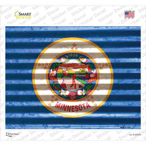 Minnesota Flag Wholesale Novelty Rectangle Sticker Decal
