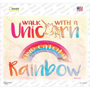 Walk with a Unicorn Wholesale Novelty Rectangle Sticker Decal