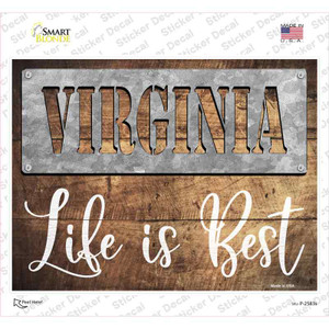 West Virginia Stencil Life is Best Wholesale Novelty Rectangle Sticker Decal