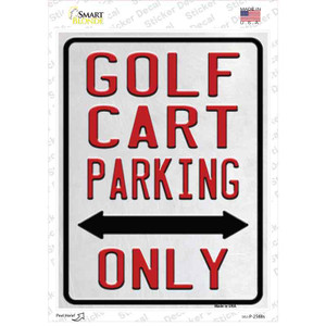 Golf Cart Only Wholesale Novelty Rectangle Sticker Decal