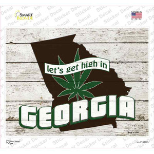 Get High In Georgia Wholesale Novelty Rectangle Sticker Decal