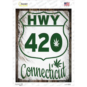 HWY 420 Connecticut Wholesale Novelty Rectangle Sticker Decal