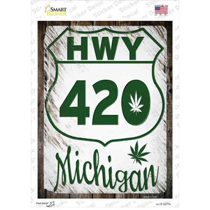 HWY 420 Michigan Wholesale Novelty Rectangle Sticker Decal