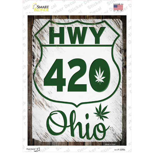 HWY 420 Ohio Wholesale Novelty Rectangle Sticker Decal