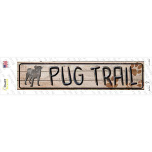 Pug Trail Wholesale Novelty Narrow Sticker Decal