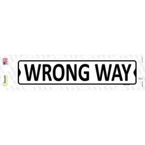 Wrong Way Wholesale Novelty Narrow Sticker Decal