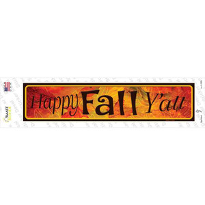 Happy Fall Yall Orange Wholesale Novelty Narrow Sticker Decal