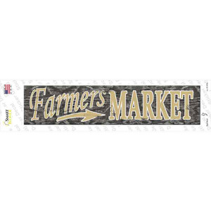 Farmers Market Tan Wholesale Novelty Narrow Sticker Decal