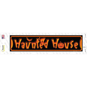 Haunted House Orange Wholesale Novelty Narrow Sticker Decal