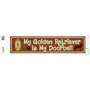 Golden Retriever Is Doorbell Wholesale Novelty Narrow Sticker Decal