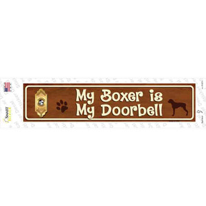 Boxer Is Doorbell Wholesale Novelty Narrow Sticker Decal