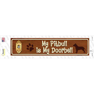 Pitbull Is Doorbell Wholesale Novelty Narrow Sticker Decal