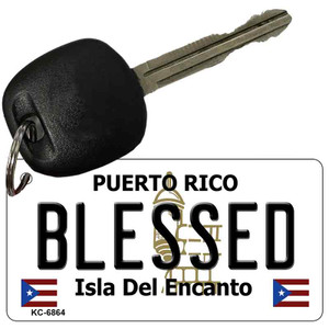 Blessed Puerto Rico Flag Wholesale Novelty Key Chain