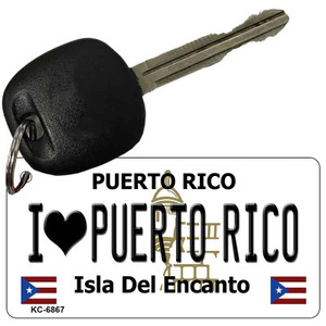 I Love Puerto Rico Flag Wholesale Novelty Key Chain
