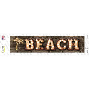 Beach Palm Tree Bulb Lettering Wholesale Novelty Narrow Sticker Decal